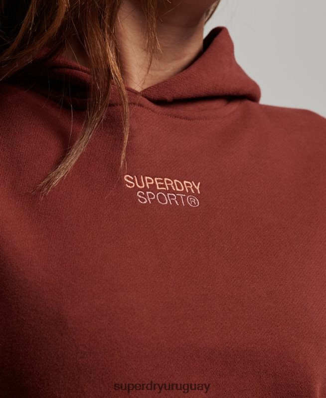 uy Superdry mujer sudadera con capucha extragrande marrón DT2N8Z3392 ropa