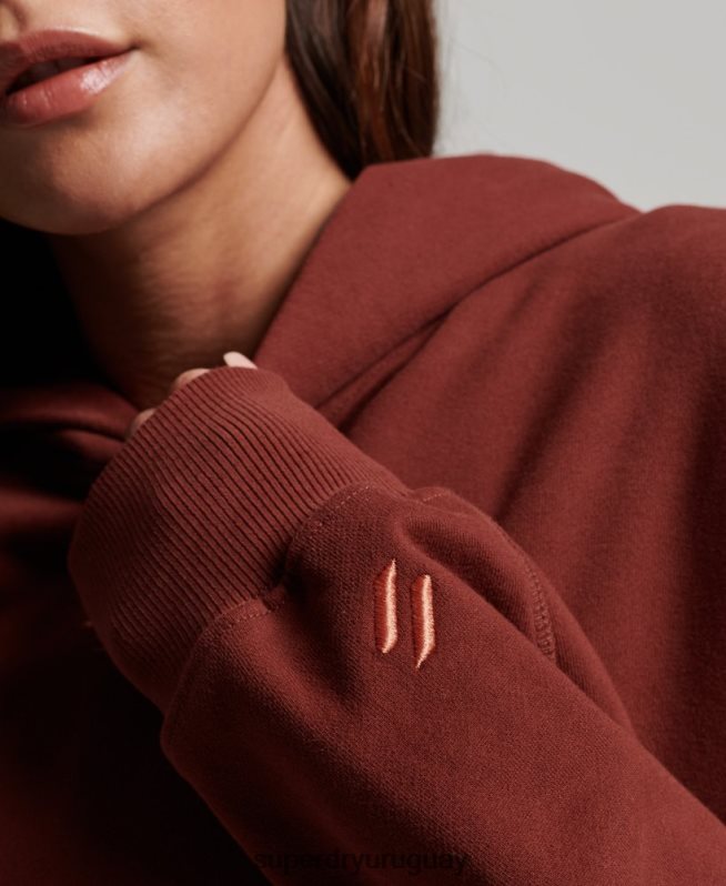 uy Superdry mujer sudadera con capucha extragrande marrón DT2N8Z3392 ropa