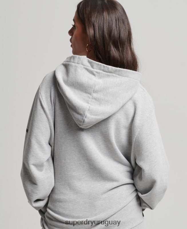 uy Superdry mujer sudadera con capucha folk nómada gris DT2N8Z3307 ropa