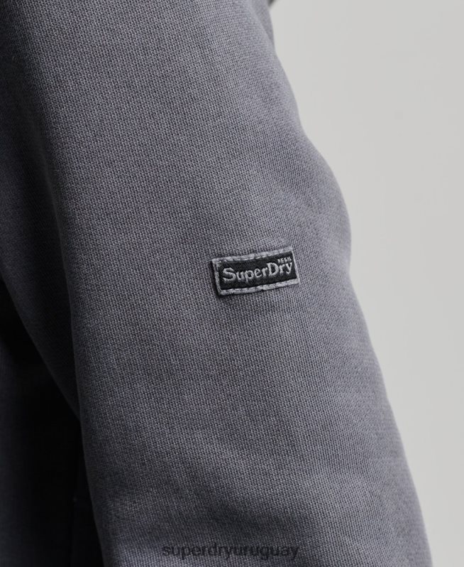 uy Superdry mujer sudadera con capucha marca indie gris oscuro DT2N8Z3337 ropa