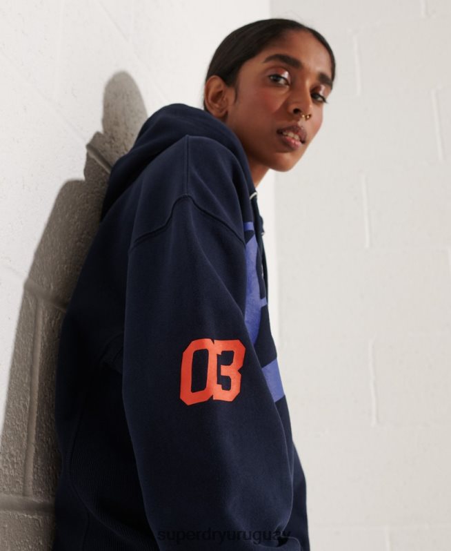 uy Superdry mujer sudadera con capucha oversize Armada DT2N8Z5964 ropa