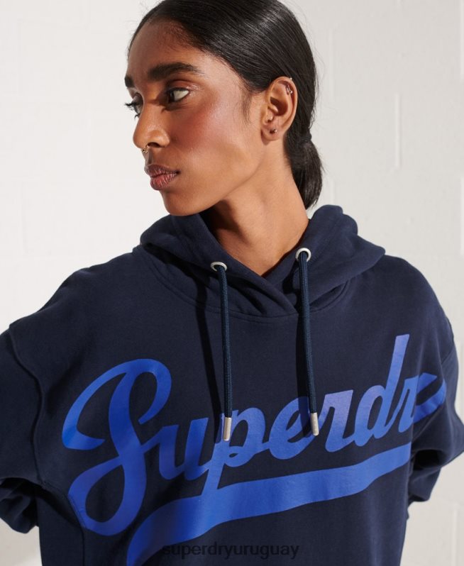 uy Superdry mujer sudadera con capucha oversize Armada DT2N8Z5964 ropa