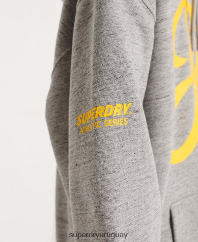 uy Superdry mujer sudadera con capucha oversize gris claro DT2N8Z5976 ropa