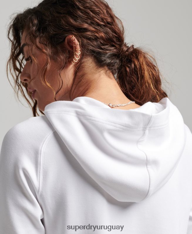 uy Superdry mujer sudadera con capucha suave modal blanco DT2N8Z5853 ropa