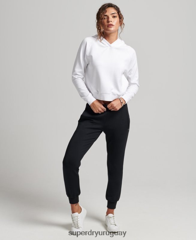 uy Superdry mujer sudadera con capucha suave modal blanco DT2N8Z5853 ropa