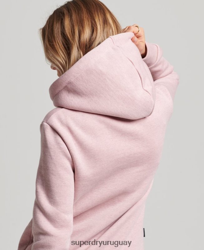 uy Superdry mujer sudadera con capucha vintage cooper en relieve rosa DT2N8Z2323 ropa
