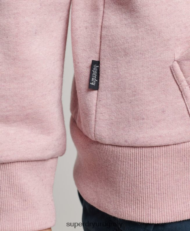 uy Superdry mujer sudadera con capucha vintage cooper en relieve rosa DT2N8Z2323 ropa