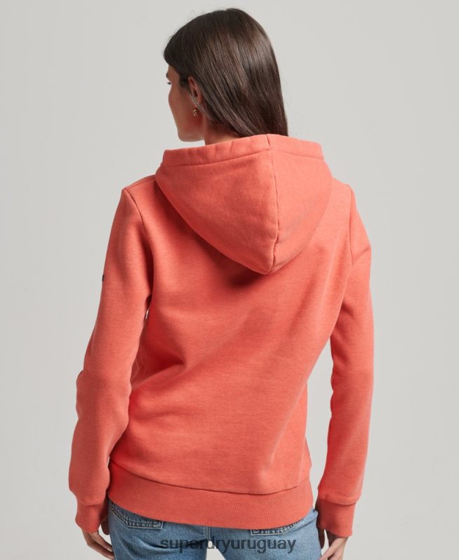 uy Superdry mujer sudadera con capucha vintage cooper nostalgia naranja DT2N8Z6116 ropa