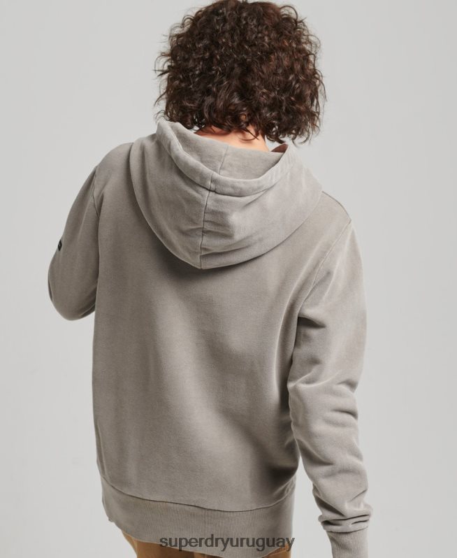 uy Superdry mujer sudadera con capucha vintage de paz y amor caqui DT2N8Z6036 ropa