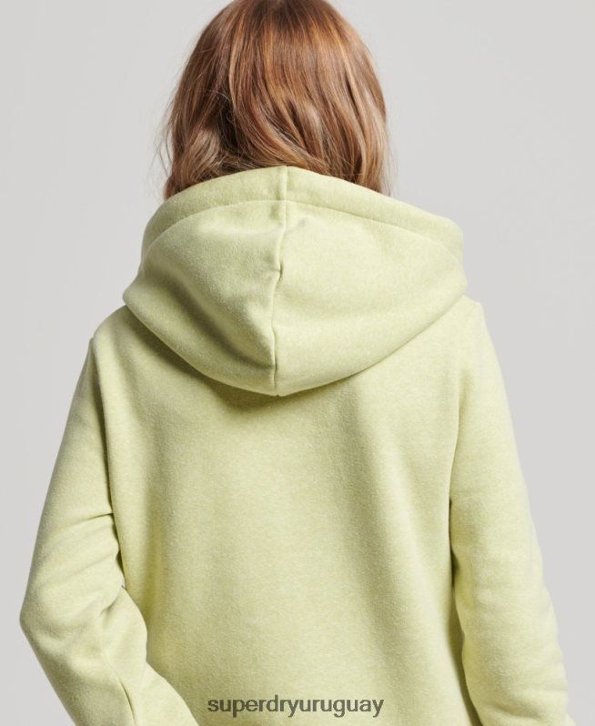 uy Superdry mujer sudadera con capucha vintage genial al aire libre verde DT2N8Z2168 ropa