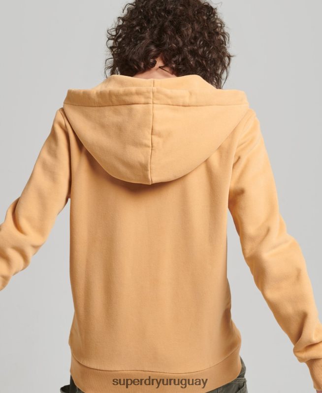 uy Superdry mujer sudadera con capucha y cremallera amarillo DT2N8Z3498 ropa