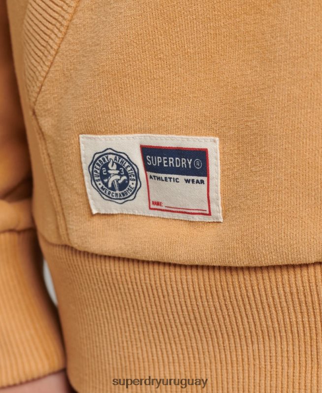 uy Superdry mujer sudadera con capucha y cremallera amarillo DT2N8Z3498 ropa
