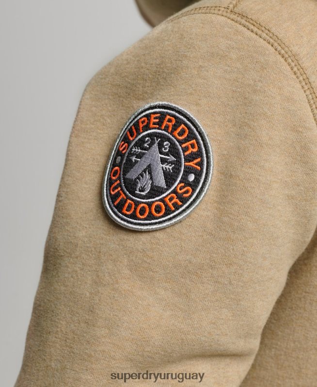 uy Superdry mujer sudadera con capucha y cremallera de borgoña de oso negro de algodón orgánico broncearse DT2N8Z5793 ropa