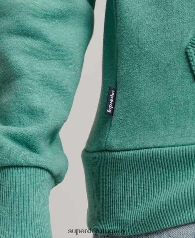 uy Superdry mujer sudadera con capucha y cremallera vintage cali verde DT2N8Z2271 ropa