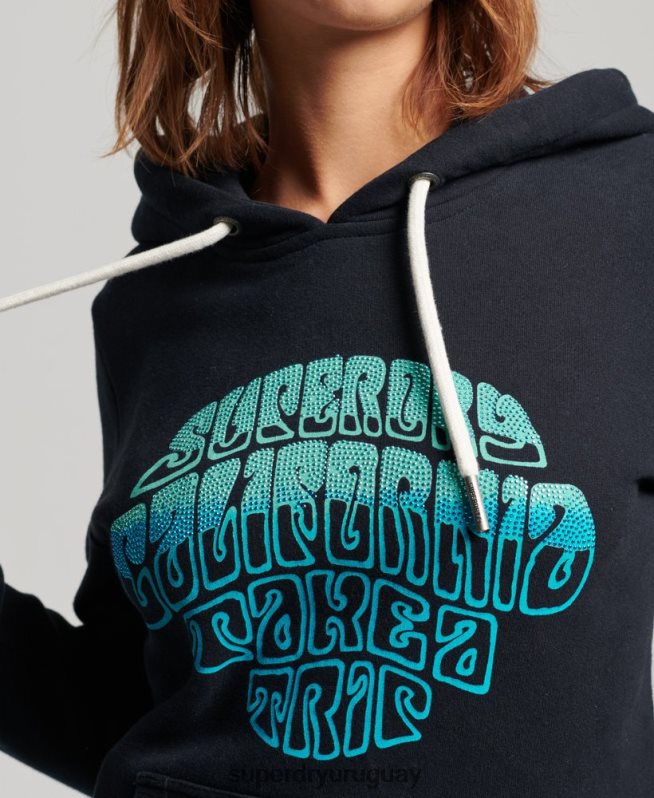 uy Superdry mujer sudadera con capucha y detalles Armada DT2N8Z2160 ropa