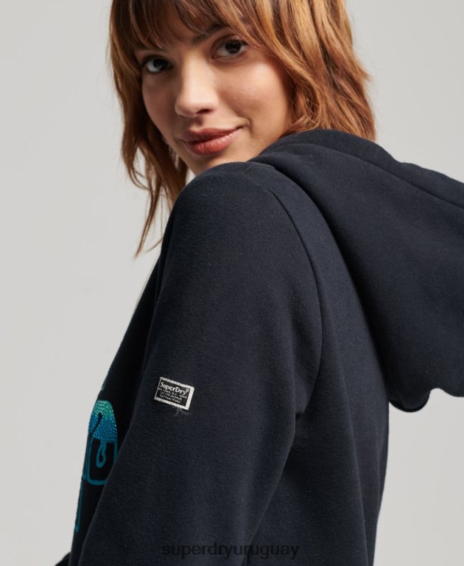 uy Superdry mujer sudadera con capucha y detalles Armada DT2N8Z2160 ropa