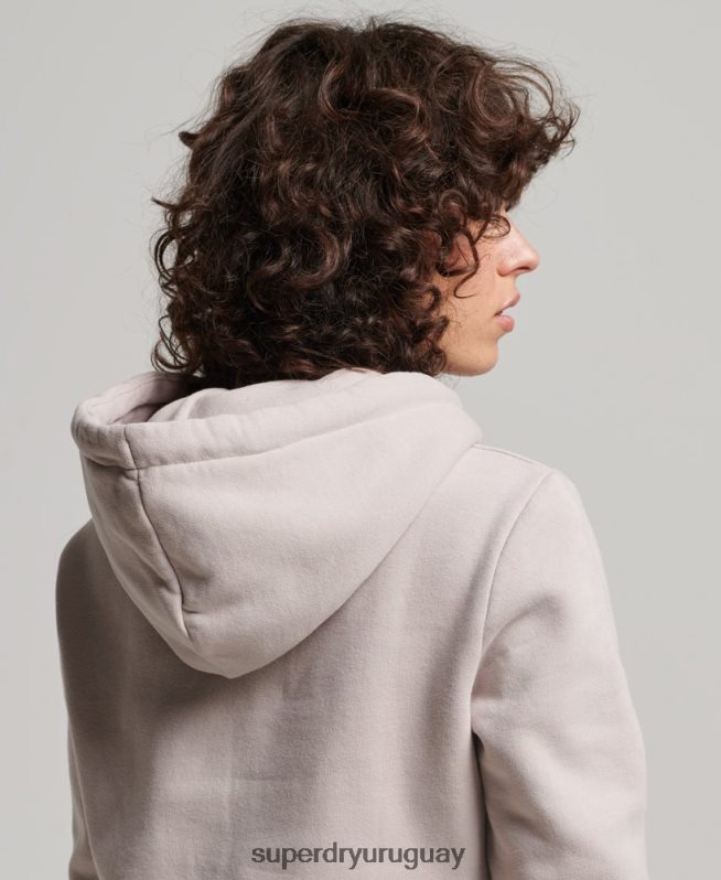 uy Superdry mujer sudadera con capucha y detalles beige DT2N8Z3424 ropa