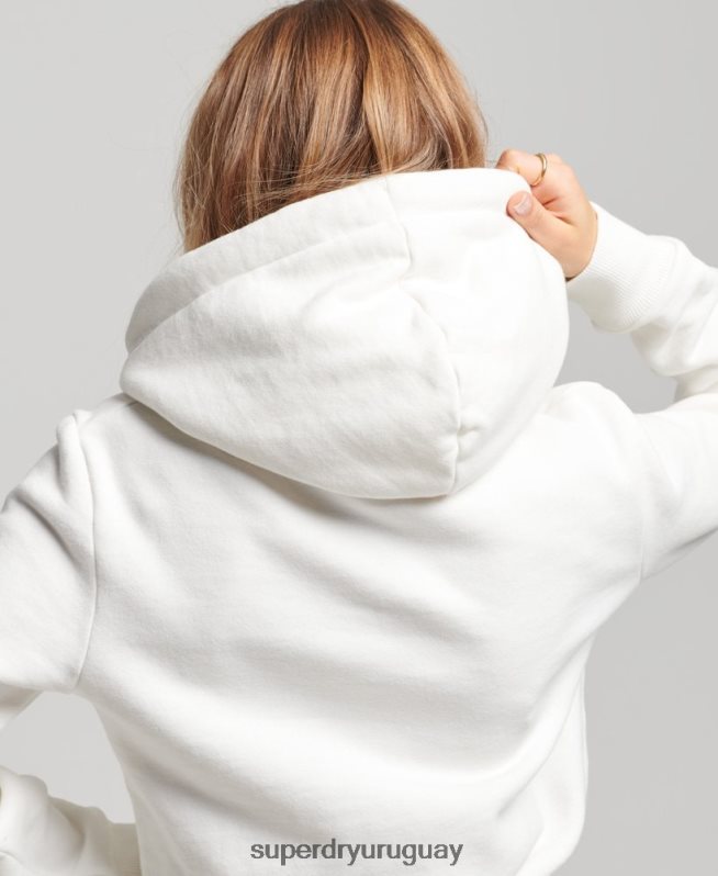 uy Superdry mujer sudadera con capucha y detalles blanco DT2N8Z2210 ropa