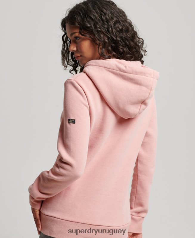 uy Superdry mujer sudadera con capucha y detalles rosa DT2N8Z3314 ropa