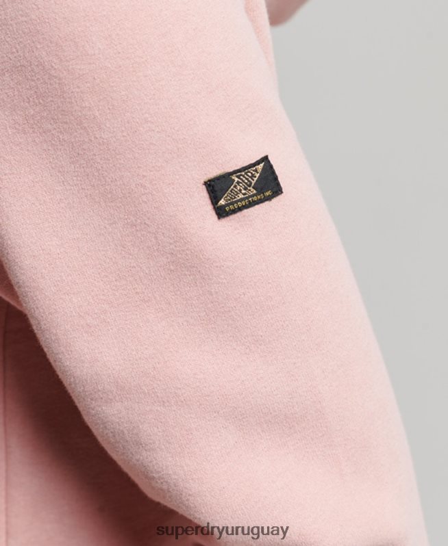 uy Superdry mujer sudadera con capucha y detalles rosa DT2N8Z3314 ropa