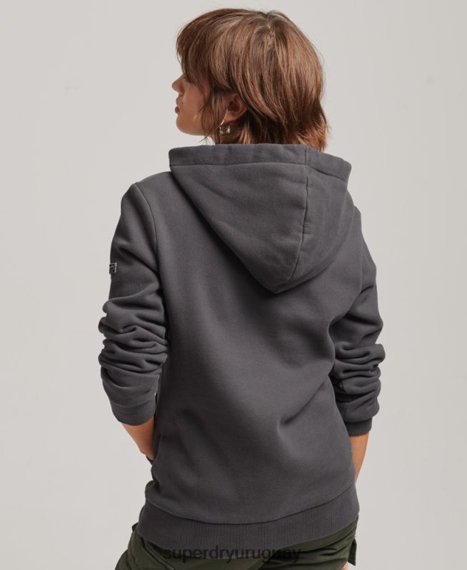 uy Superdry mujer sudadera con capucha y estampado bohemio gris DT2N8Z6153 ropa