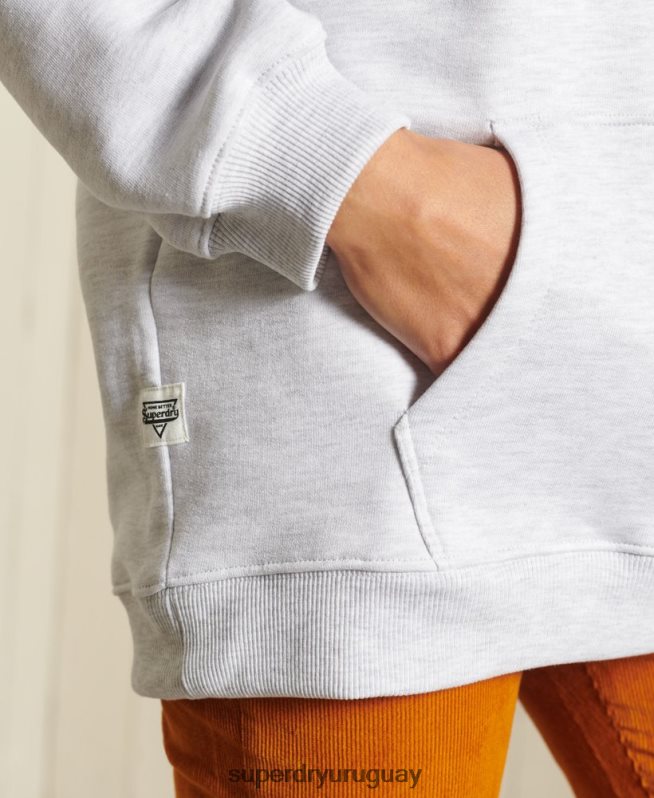 uy Superdry mujer sudadera con capucha y gráfico boho ana gris claro DT2N8Z5956 ropa