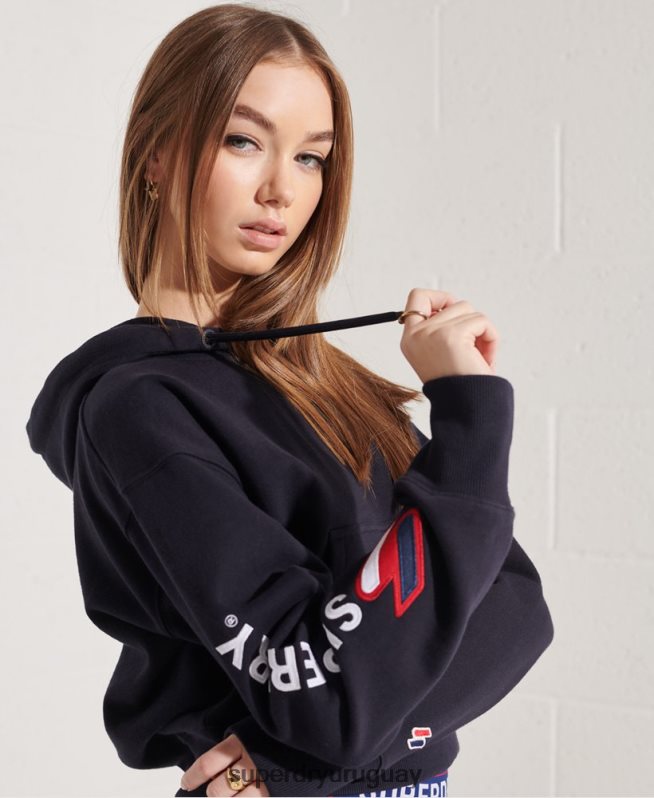 uy Superdry mujer sudadera con capucha y gráfico de código Armada DT2N8Z3489 ropa