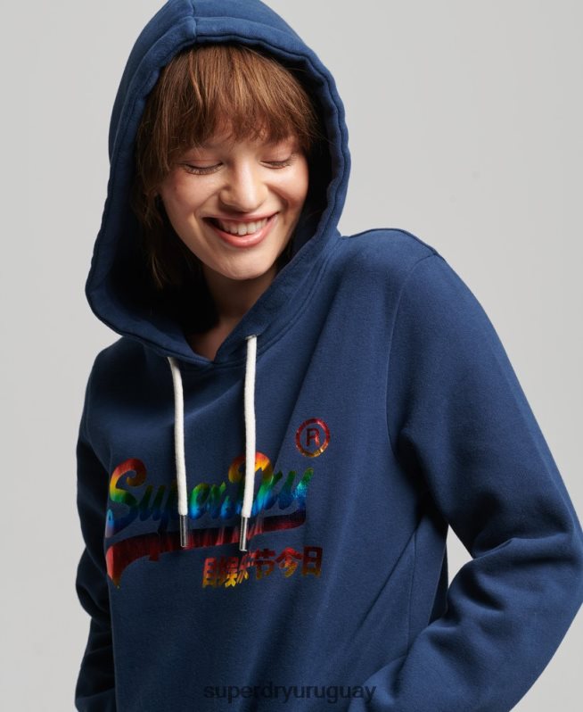 uy Superdry mujer sudadera con capucha y logo gráfico de arcoíris Armada DT2N8Z6029 ropa