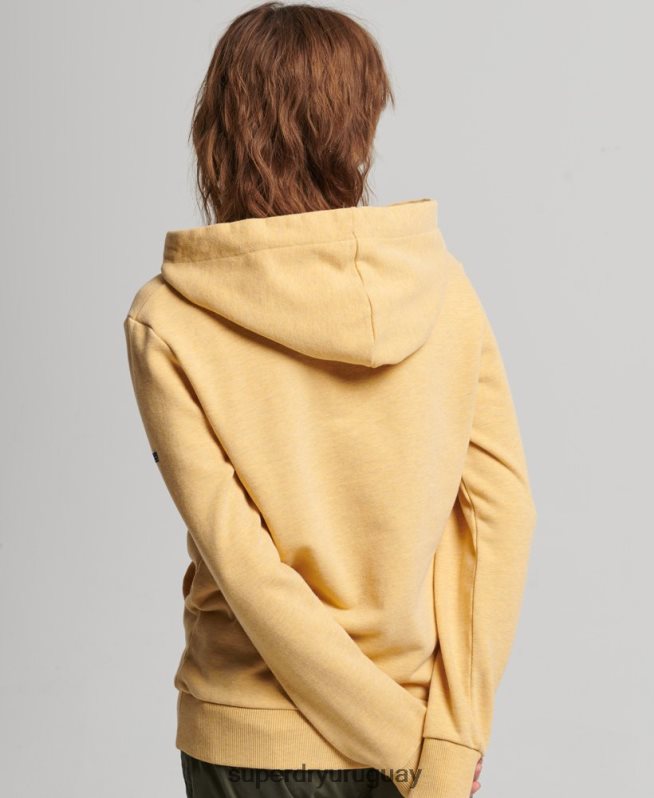 uy Superdry mujer sudadera con capucha y logo gráfico de arcoíris amarillo DT2N8Z3454 ropa