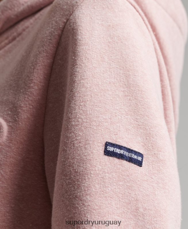 uy Superdry mujer sudadera con capucha y logo gráfico en relieve rosa DT2N8Z6121 ropa