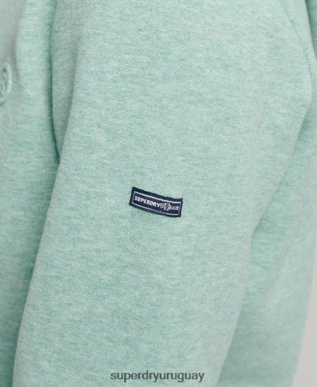 uy Superdry mujer sudadera con capucha y logo gráfico en relieve turquesa DT2N8Z5952 ropa