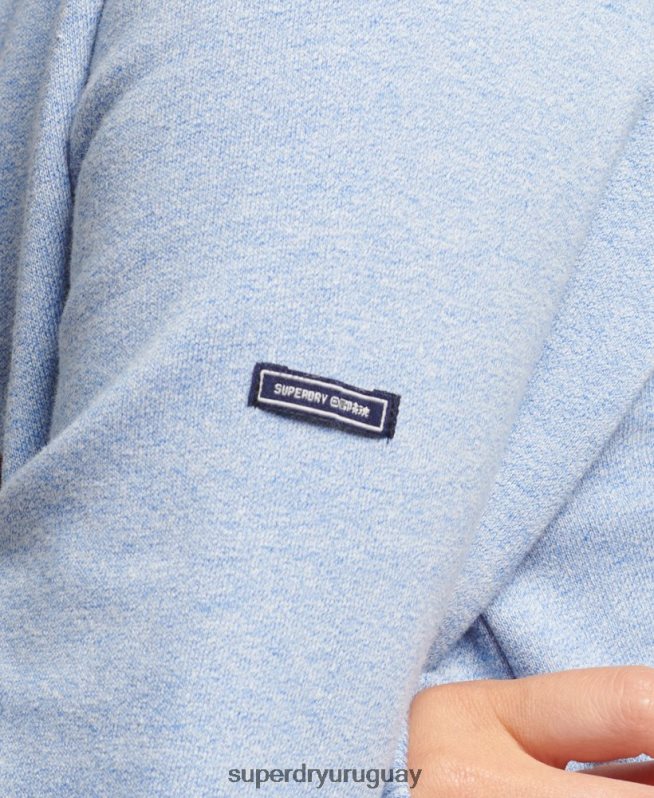 uy Superdry mujer sudadera con capucha y logo vintage azul claro DT2N8Z3397 ropa