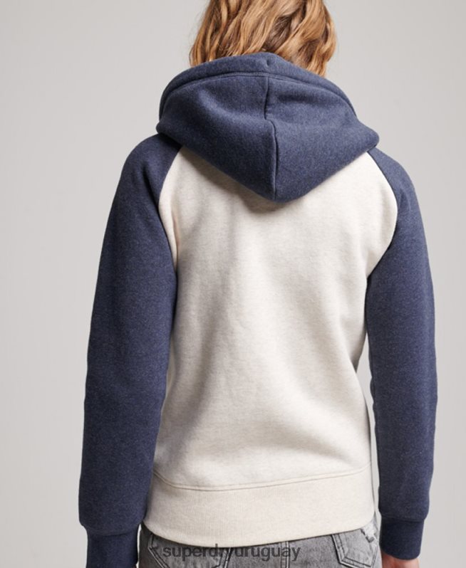 uy Superdry mujer sudadera con capucha y logo vintage bordado Armada DT2N8Z3272 ropa