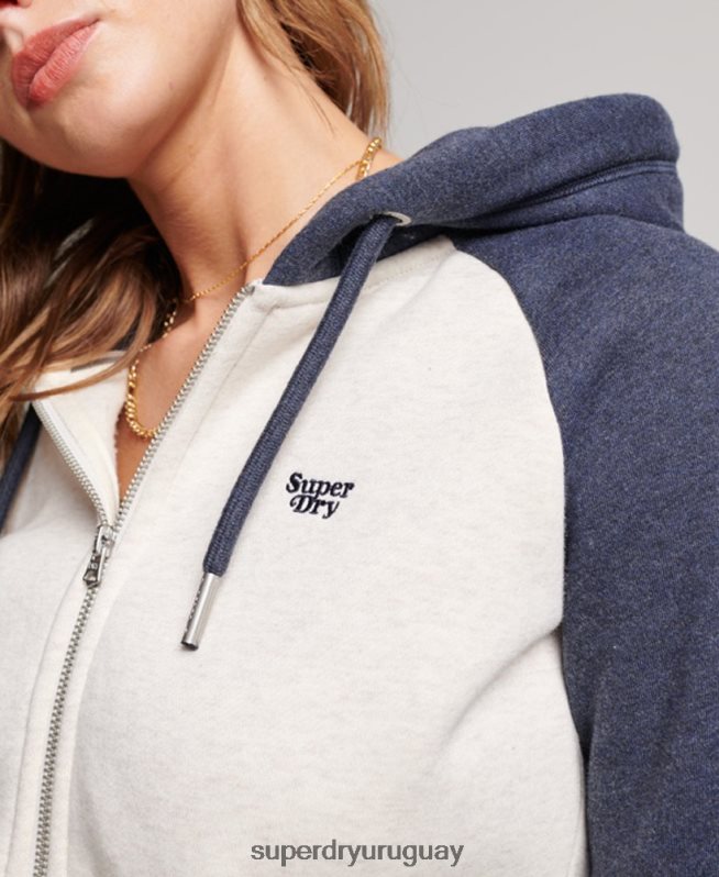 uy Superdry mujer sudadera con capucha y logo vintage bordado Armada DT2N8Z3272 ropa