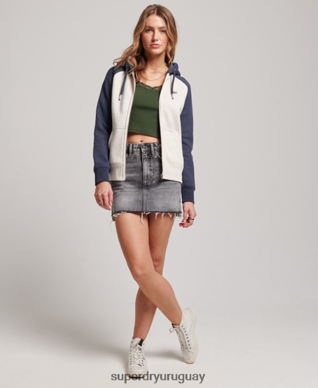 uy Superdry mujer sudadera con capucha y logo vintage bordado Armada DT2N8Z3272 ropa