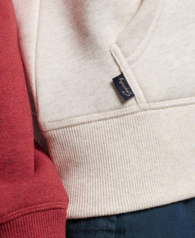 uy Superdry mujer sudadera con capucha y logo vintage bordado rojo DT2N8Z3296 ropa