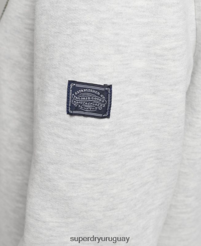uy Superdry mujer sudadera con capucha y logo vintage con strass gris claro DT2N8Z5863 ropa