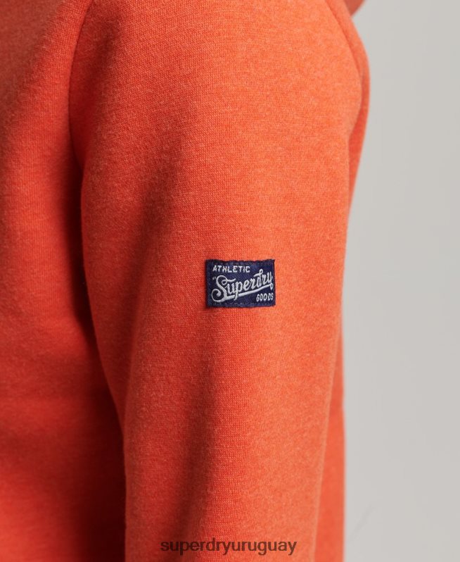 uy Superdry mujer sudadera con capucha y logo vintage naranja DT2N8Z3502 ropa