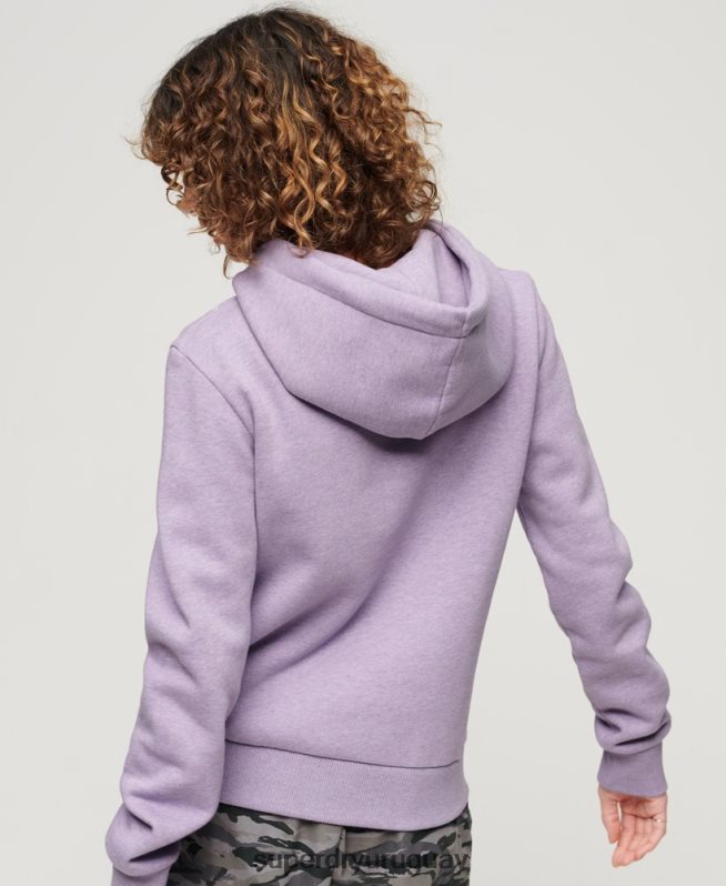 uy Superdry mujer sudadera con capucha y logo vintage neón púrpura DT2N8Z3282 ropa