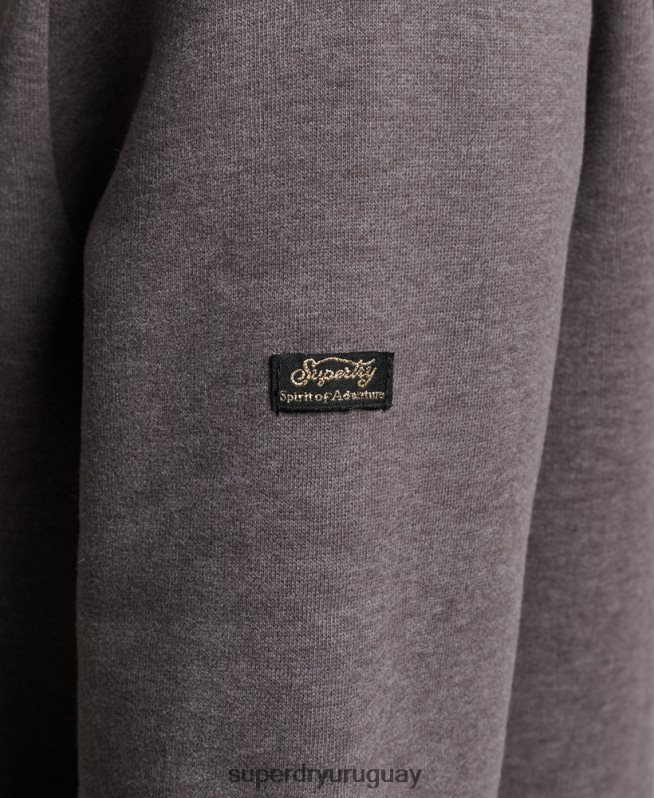 uy Superdry mujer sudadera con capucha y logo vintage negro DT2N8Z2305 ropa