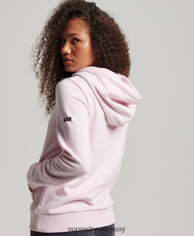 uy Superdry mujer sudadera con capucha y logo vintage rosa DT2N8Z3292 ropa