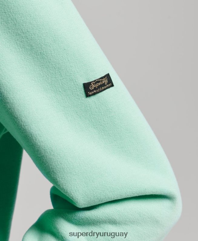 uy Superdry mujer sudadera con capucha y logo vintage verde DT2N8Z2294 ropa