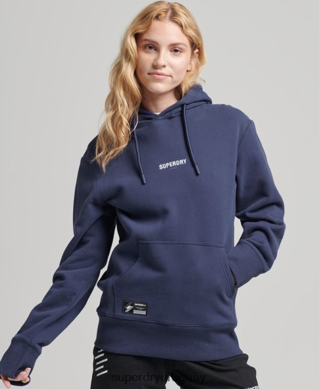 uy Superdry mujer sudadera con capucha y micro logo Armada DT2N8Z5885 ropa