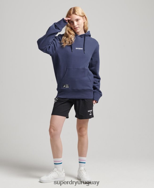 uy Superdry mujer sudadera con capucha y micro logo Armada DT2N8Z5885 ropa