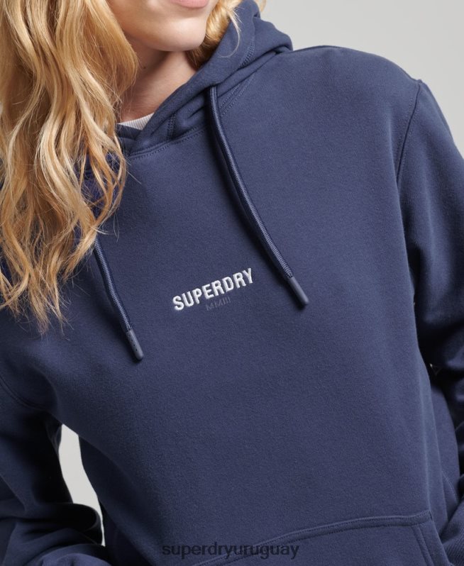 uy Superdry mujer sudadera con capucha y micro logo Armada DT2N8Z5885 ropa