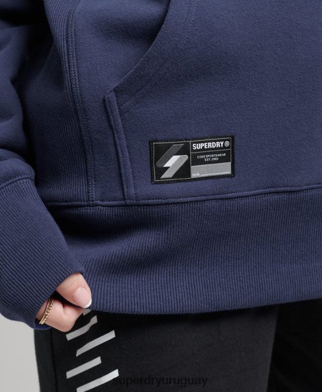 uy Superdry mujer sudadera con capucha y micro logo Armada DT2N8Z5885 ropa