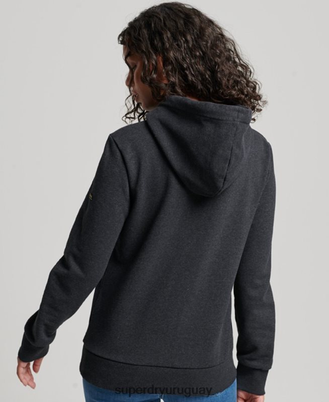 uy Superdry mujer sudadera con capucha y motivo floral vintage negro DT2N8Z3461 ropa