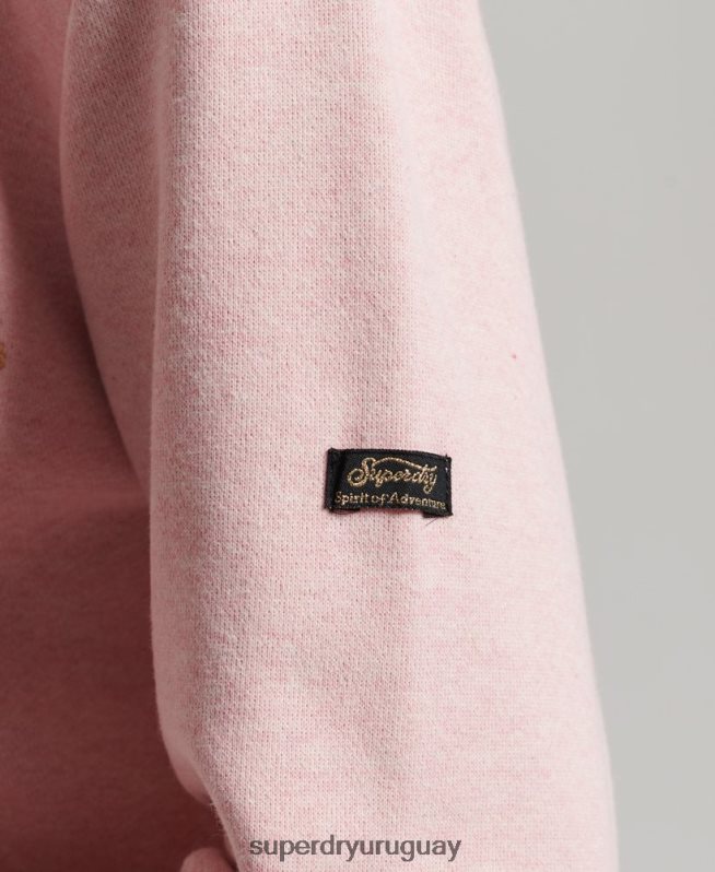 uy Superdry mujer sudadera con capucha y motivo floral vintage rosa DT2N8Z3408 ropa
