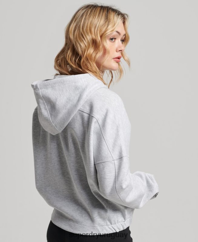 uy Superdry mujer sudadera con cremallera code tech gris DT2N8Z5847 ropa