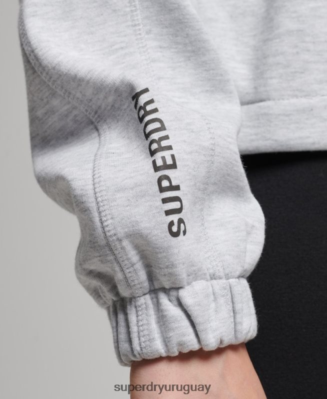 uy Superdry mujer sudadera con cremallera code tech gris DT2N8Z5847 ropa